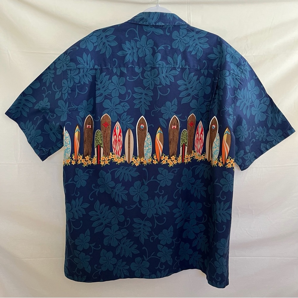 Aloha Republic Hawaiian Surf Boards Aloha Shirt Size 2XL Blue - Picture 2 of 7